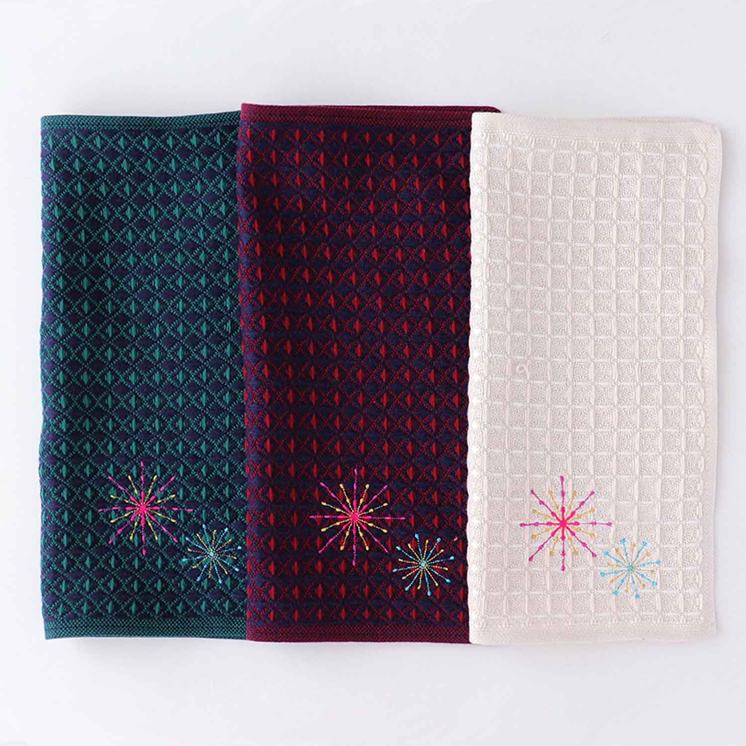 花火刺繍 ハンカチ mico Type B