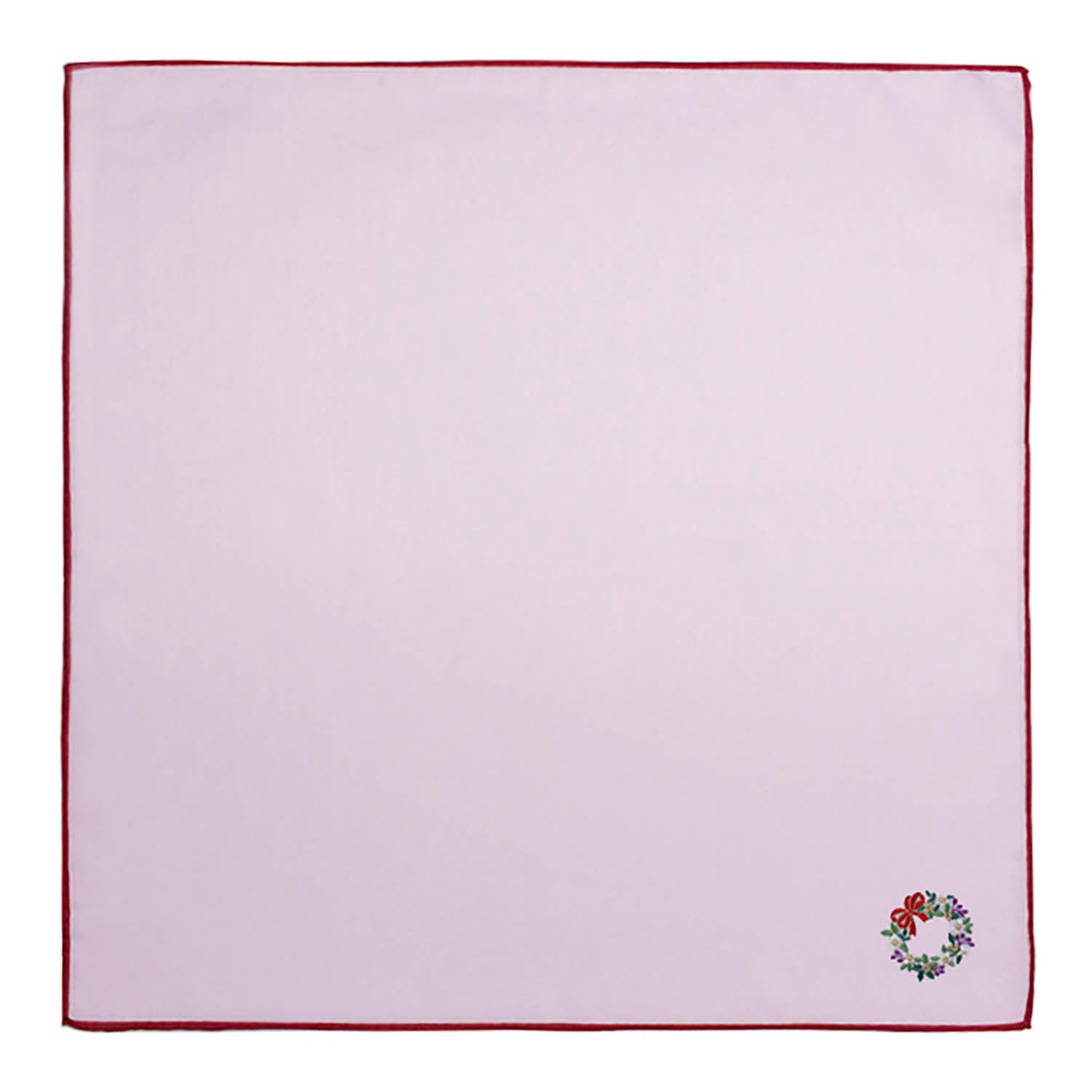 Holiday embroidery handkerchief [Wreath] SIC108 color