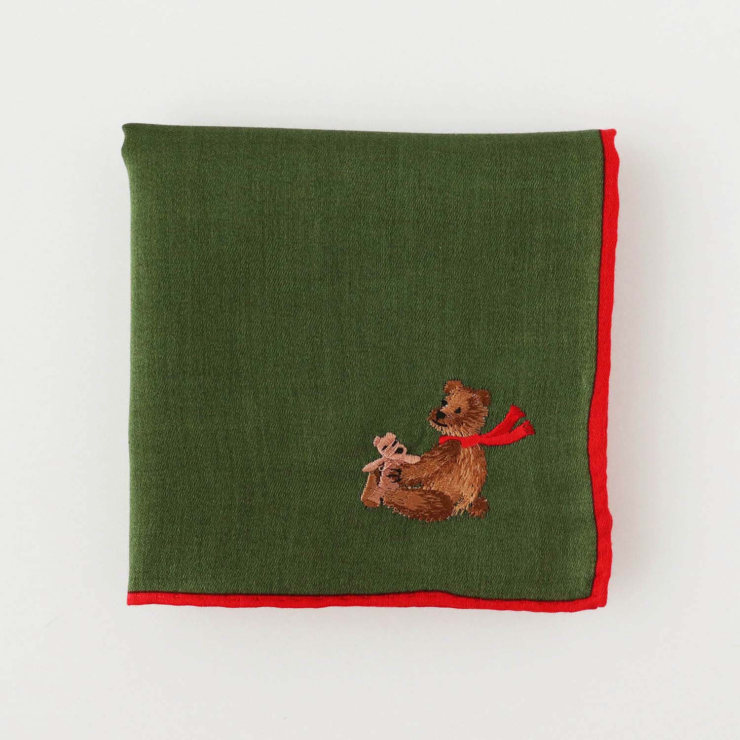 Holiday embroidery handkerchief [Bear] SIC108 color