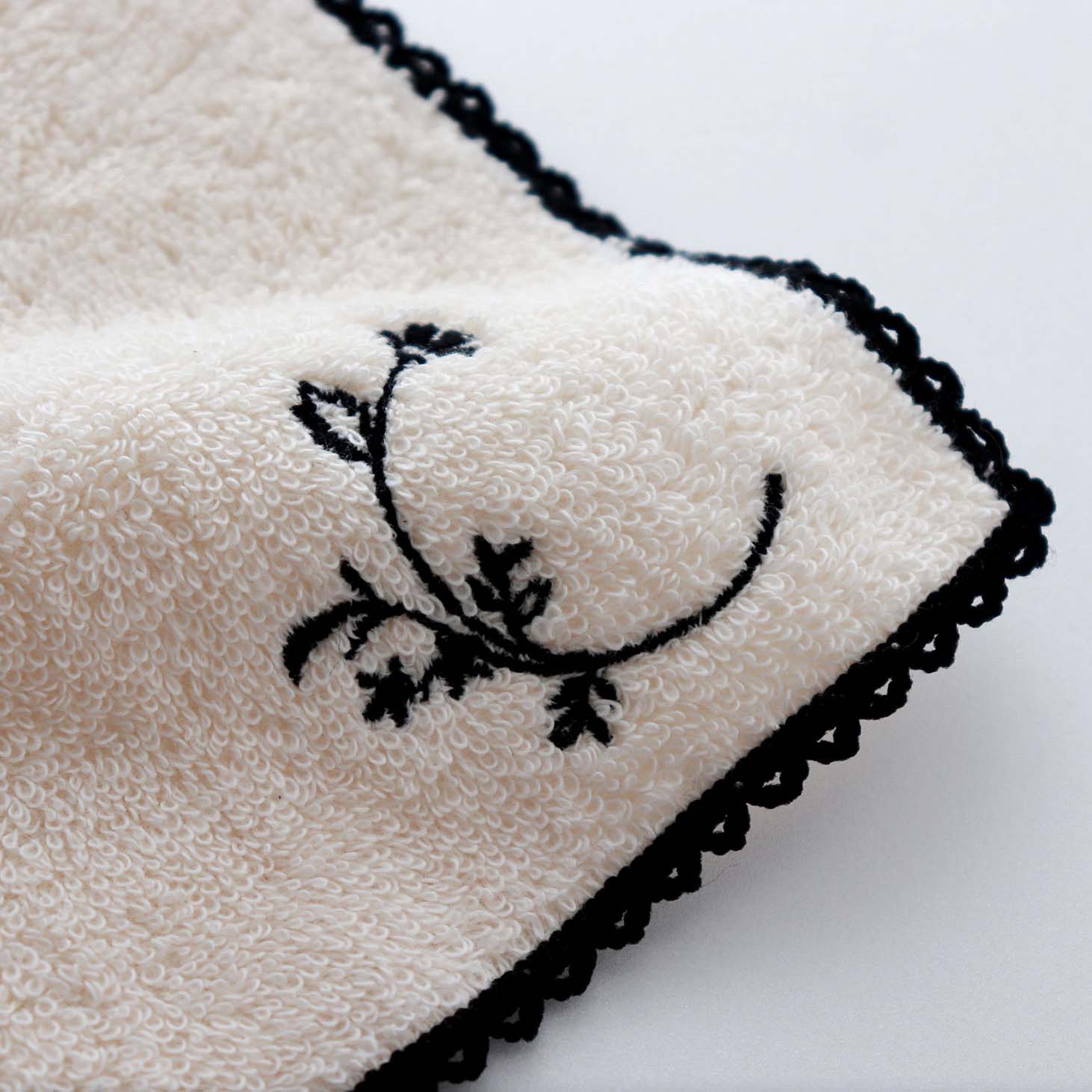 mini Organic Towel Flower Embroidery