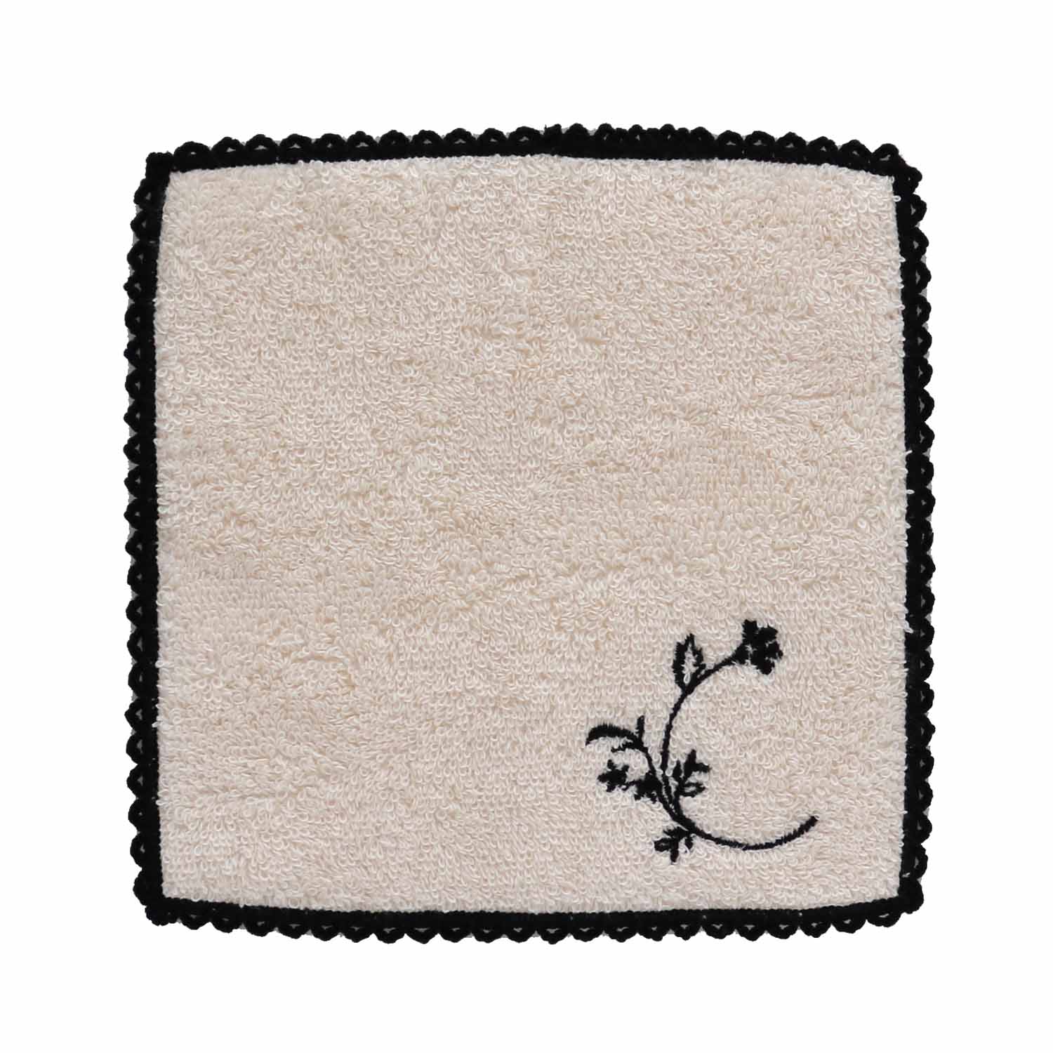 mini Organic Towel Flower Embroidery