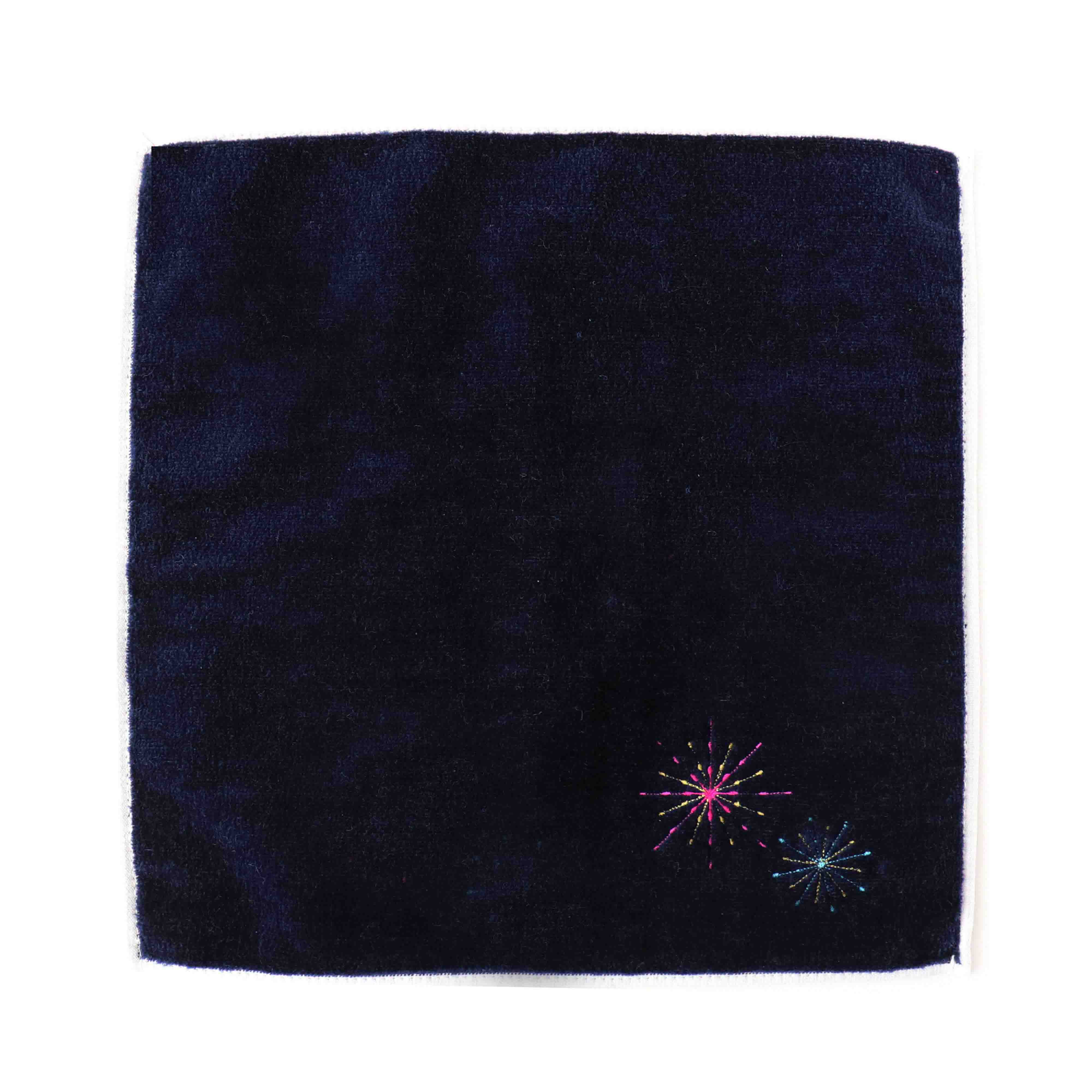 Fireworks embroidery handkerchief SIC color towel
