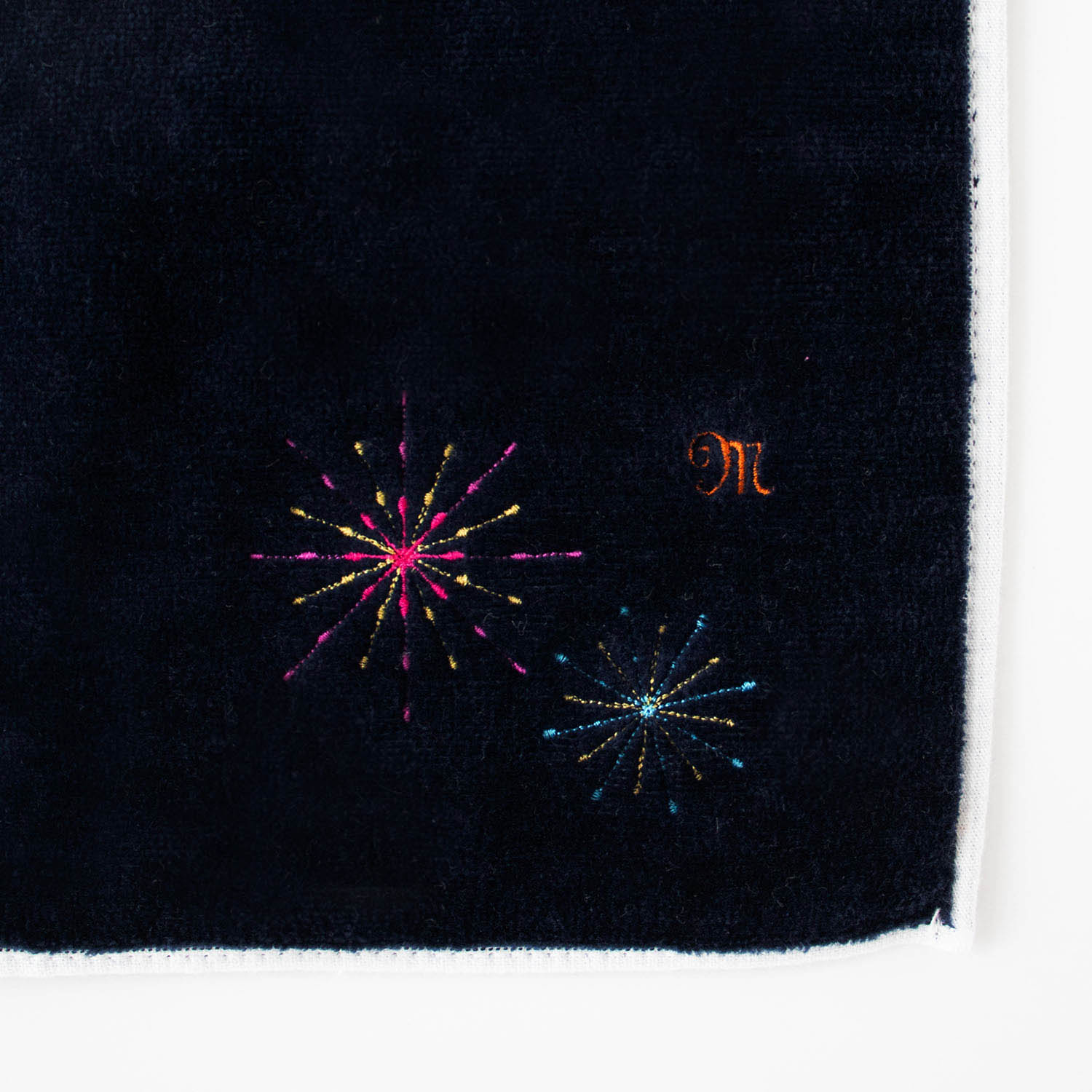 Fireworks embroidery handkerchief SIC color towel