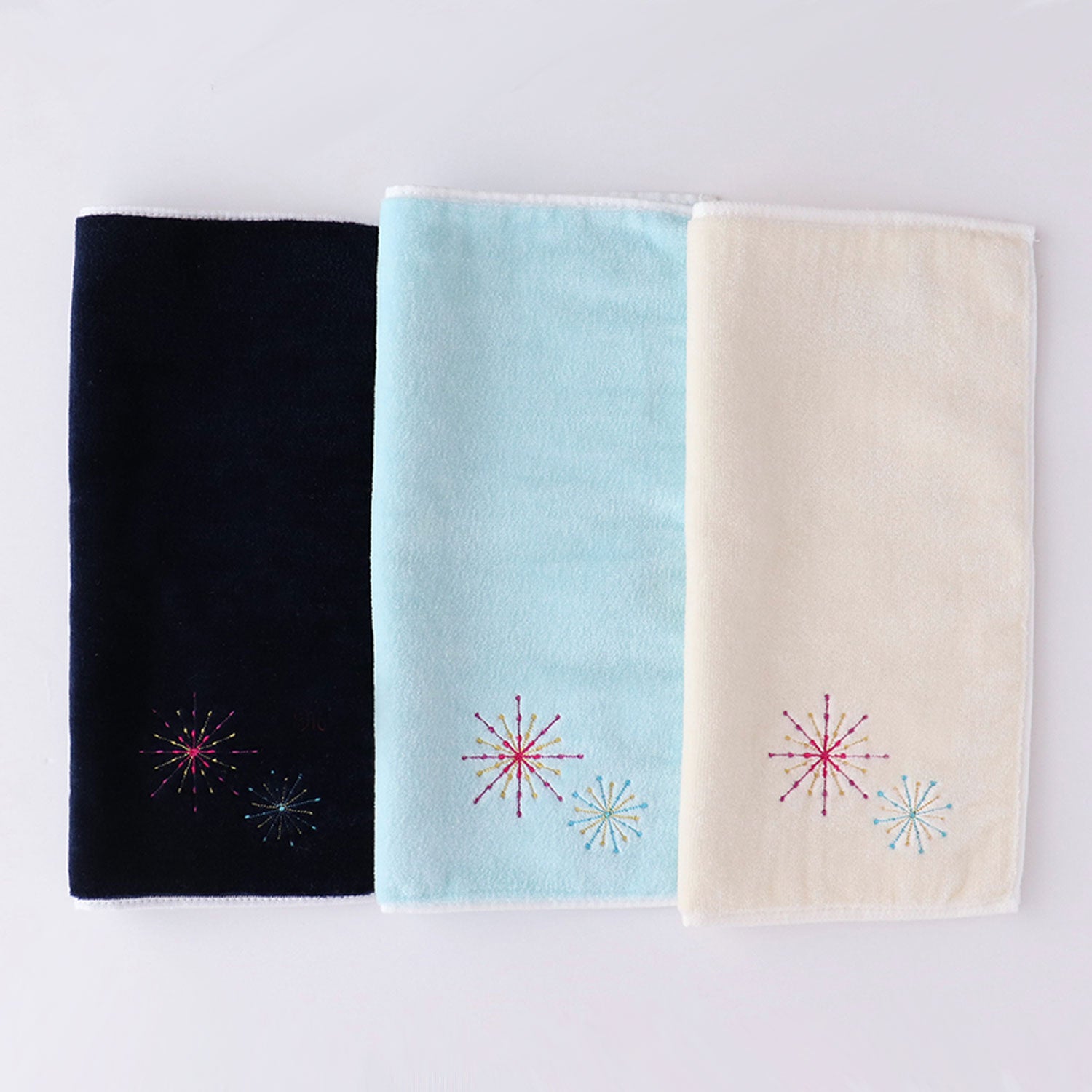 Fireworks embroidery handkerchief SIC color towel