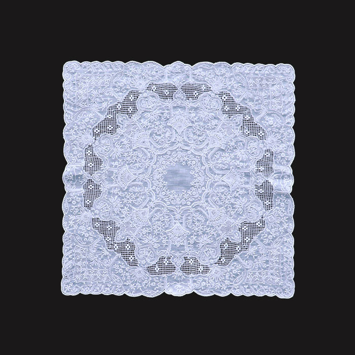 Hand Embroidered Shantou Handkerchief - 35-1577
