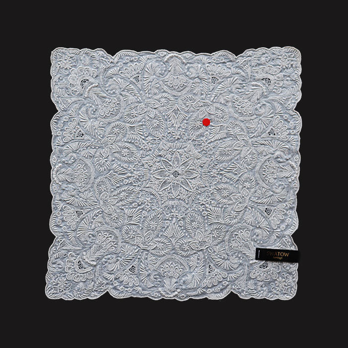 Hand Embroidered Shantou Handkerchief - 40-7312