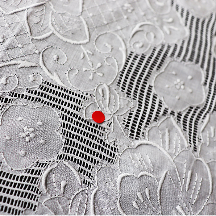 Hand Embroidered Shantou Handkerchief - 32-7513