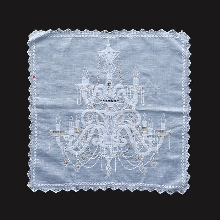 Hand Embroidered Shantou Handkerchief - 23-8102