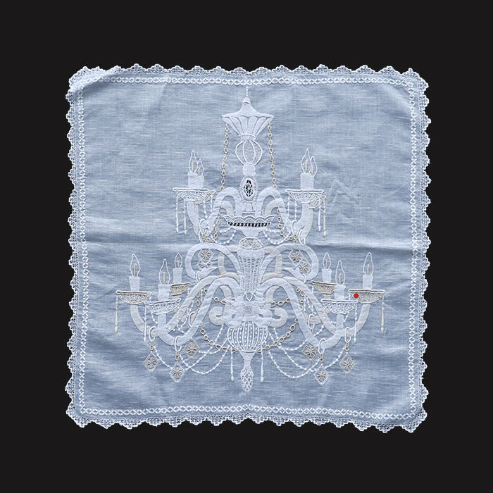Hand Embroidered Shantou Handkerchief - 24-8102