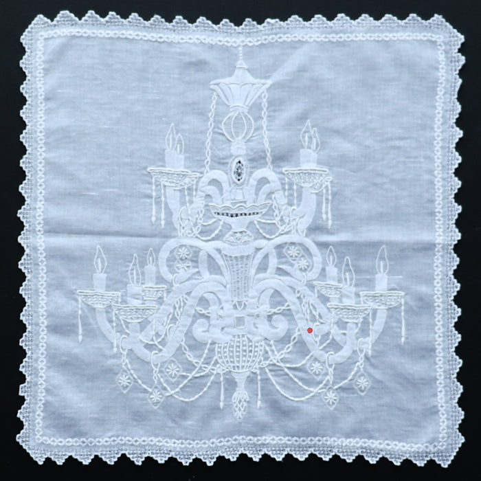 Hand Embroidered Shantou Handkerchief - 26-8102