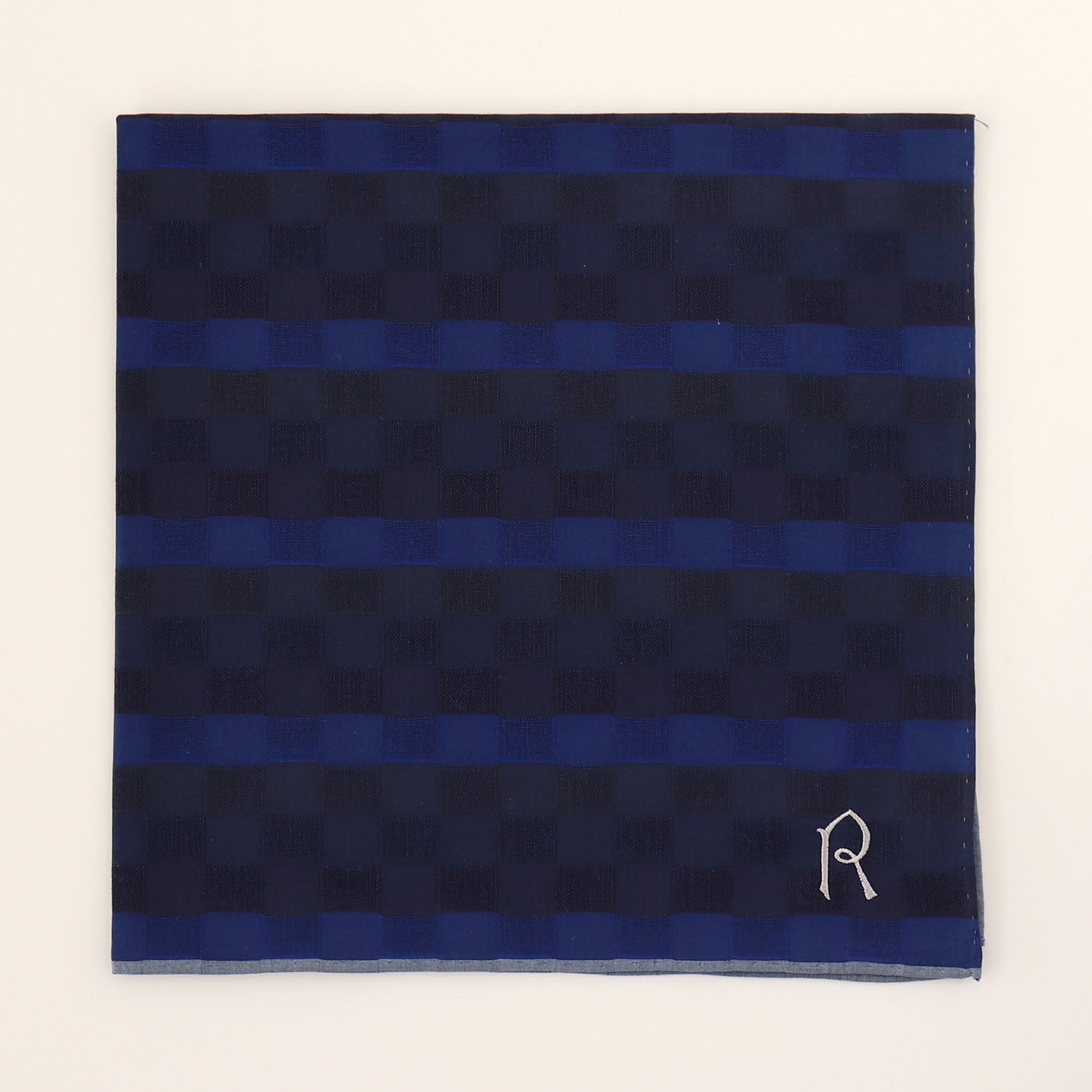 Ragusik gradient with embroidered initials (navy)