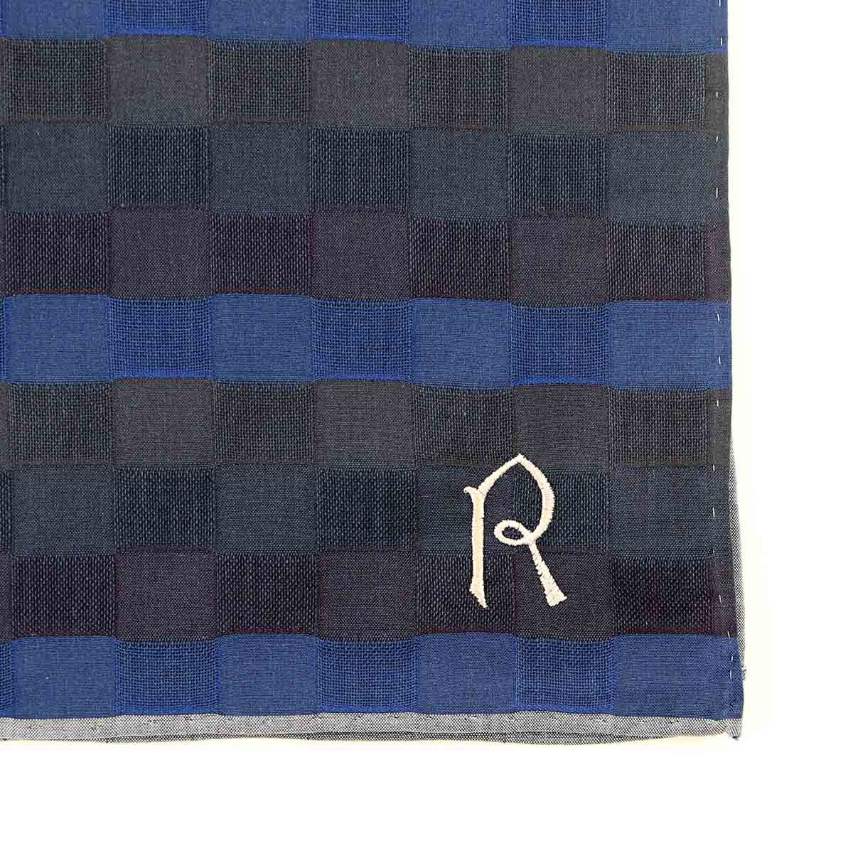 Ragusik gradient with embroidered initials (navy)