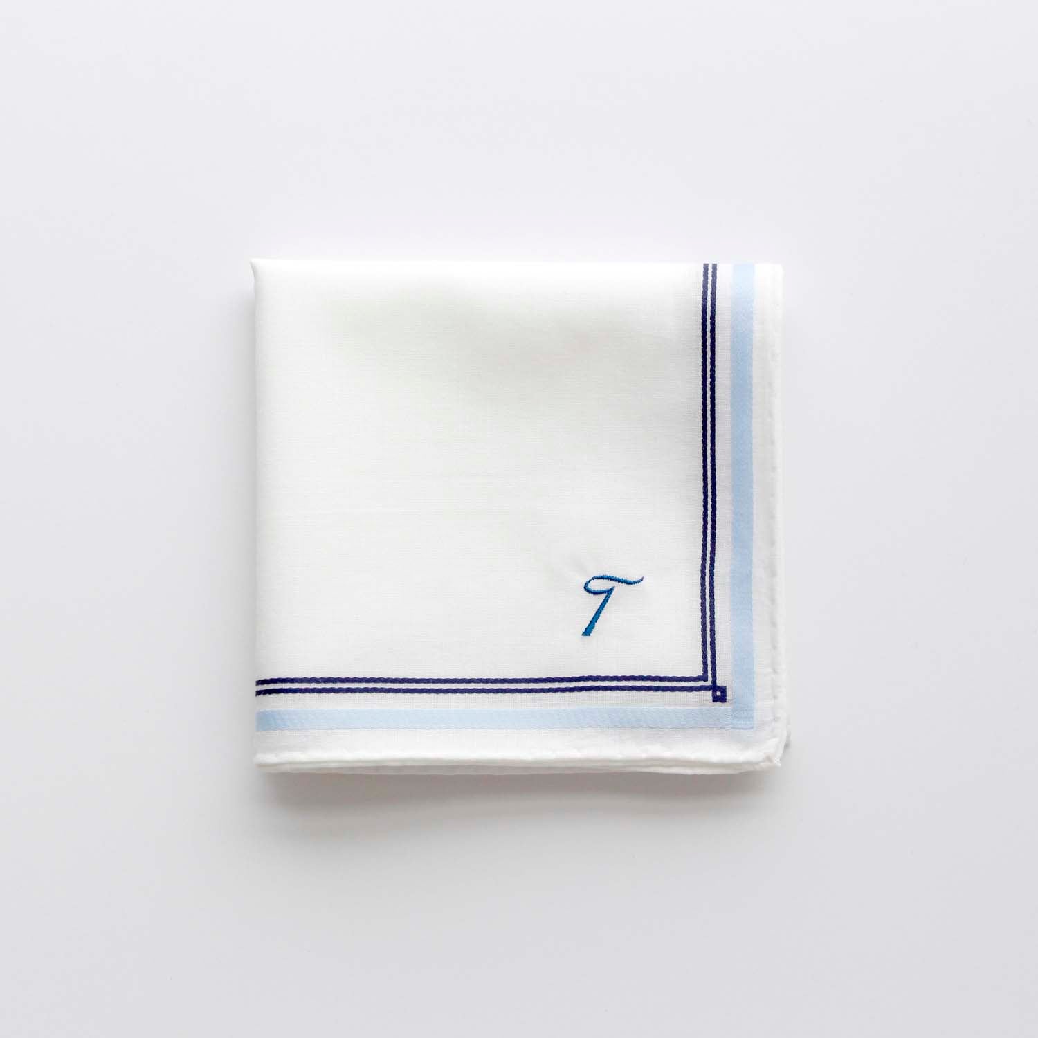 You can choose initial embroidery! Yarn-dyed [4252] (Blue)