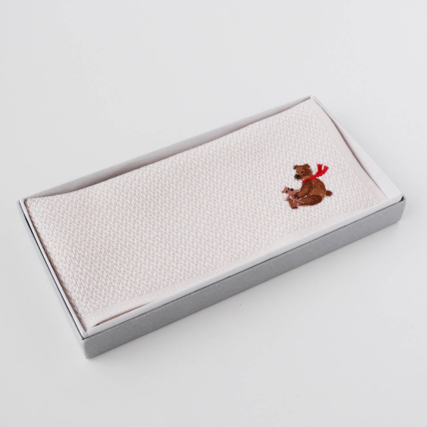 Holiday embroidery handkerchief [bear] mico Type A