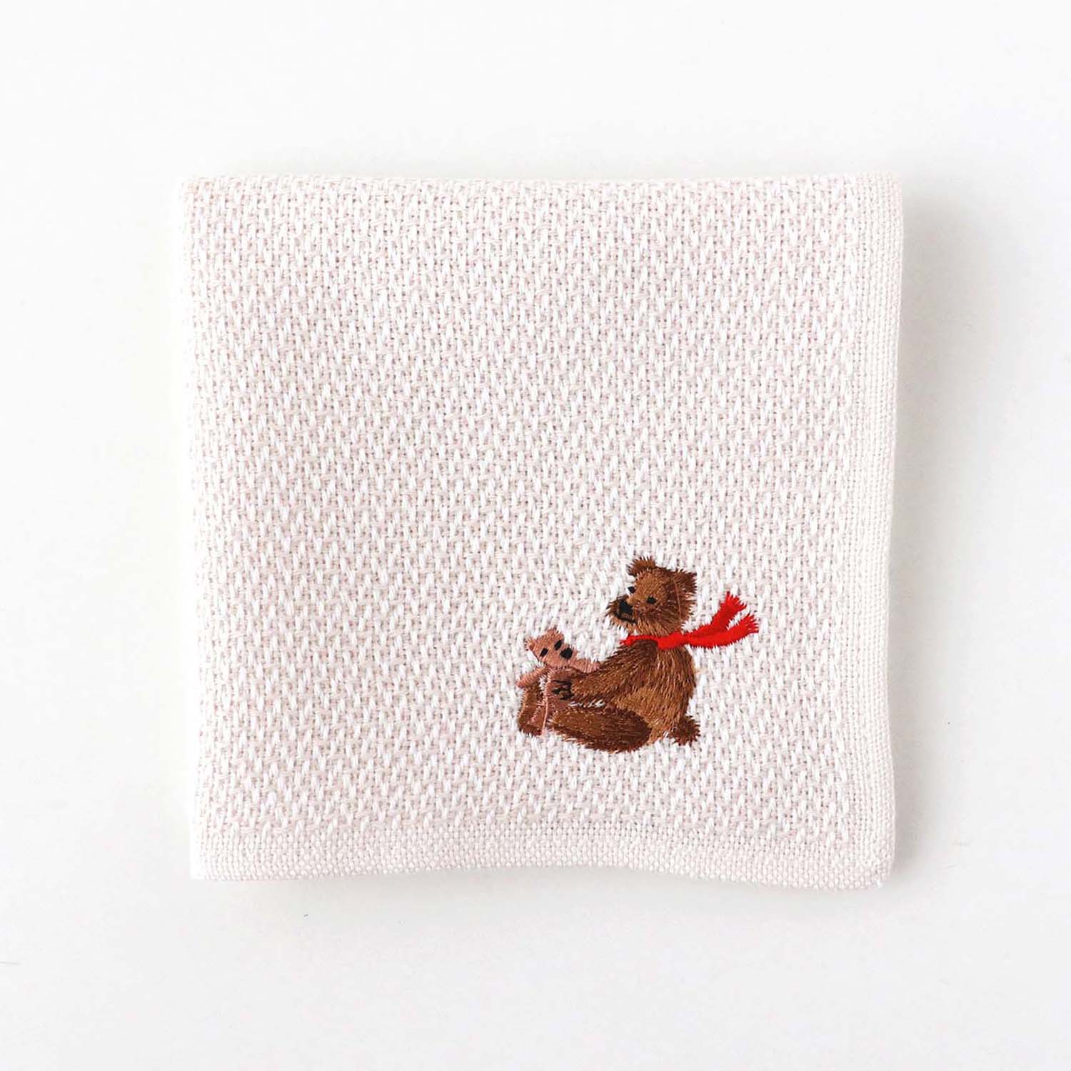Holiday embroidery handkerchief [bear] mico Type A