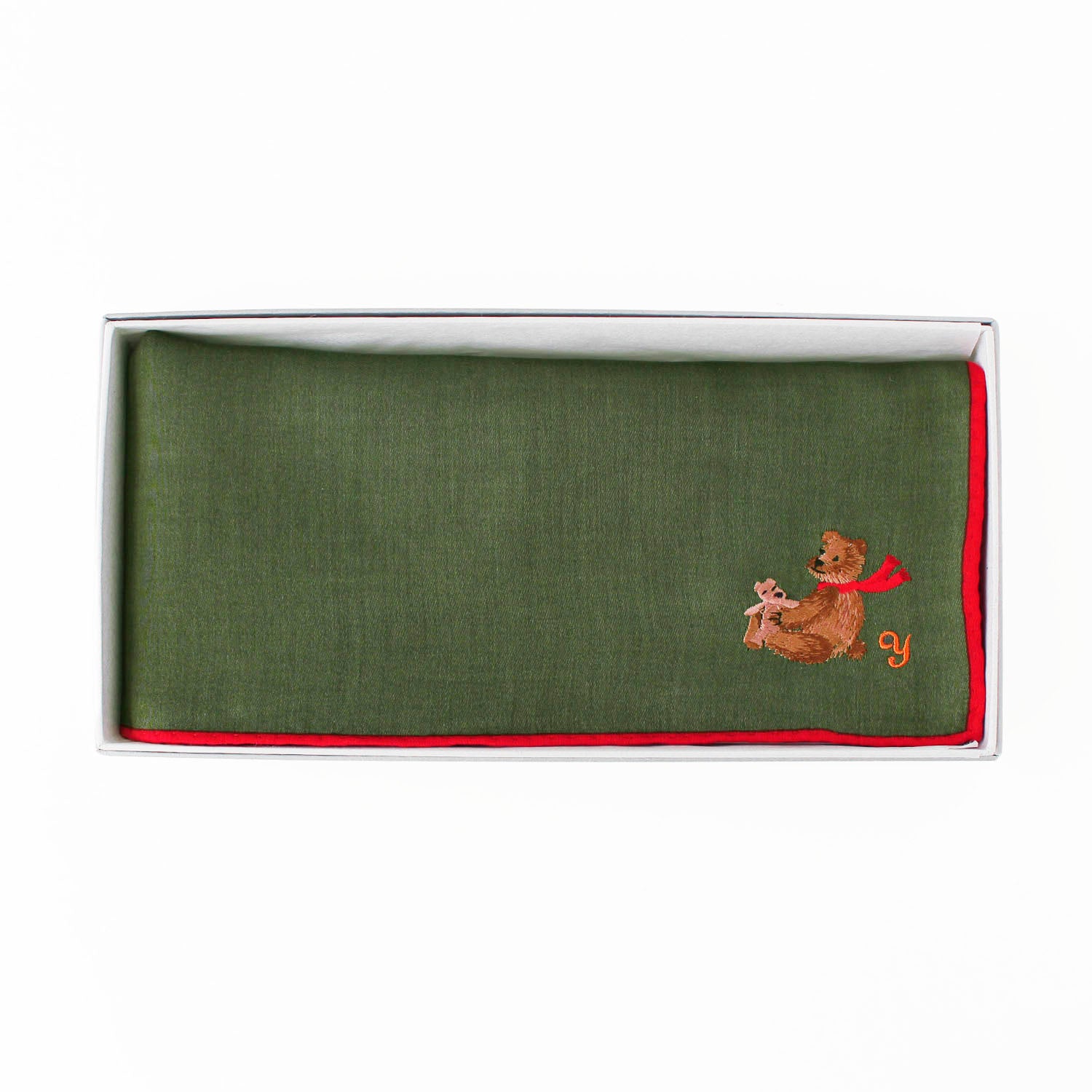 Holiday embroidery handkerchief [Bear] SIC108 color