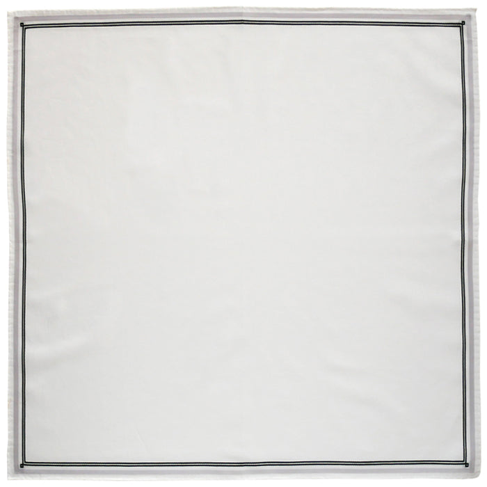 イニシャル刺繍が選べる！ 先染め【4252】（グレー）