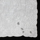 ー 汕頭手刺繍 ドロンワーク ハンカチーフ ー SWATOW 4202