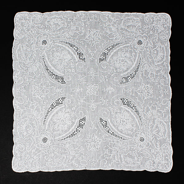 Hand Embroidered Shantou Handkerchief - SWATOW [Heritage 4203