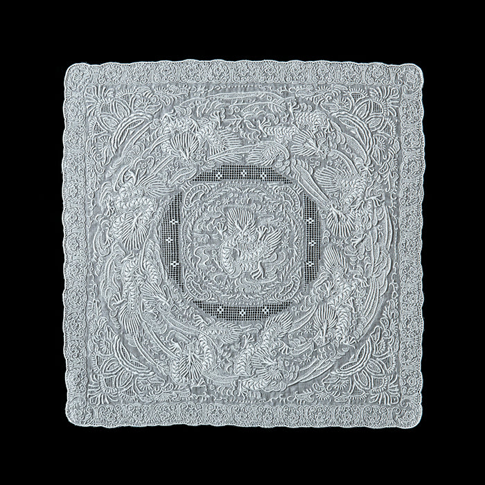 Hand Embroidered Shantou Handkerchief - SWATOW [7517
