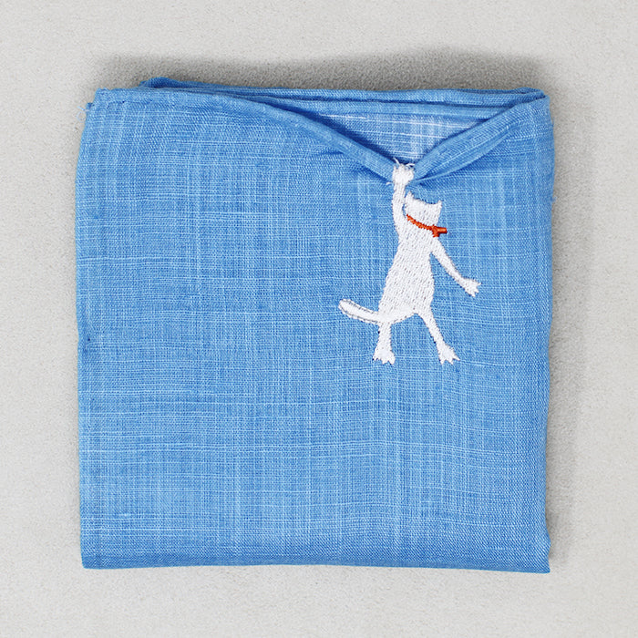 HIKKOMI Handkerchief, cat [Hiccup Series].