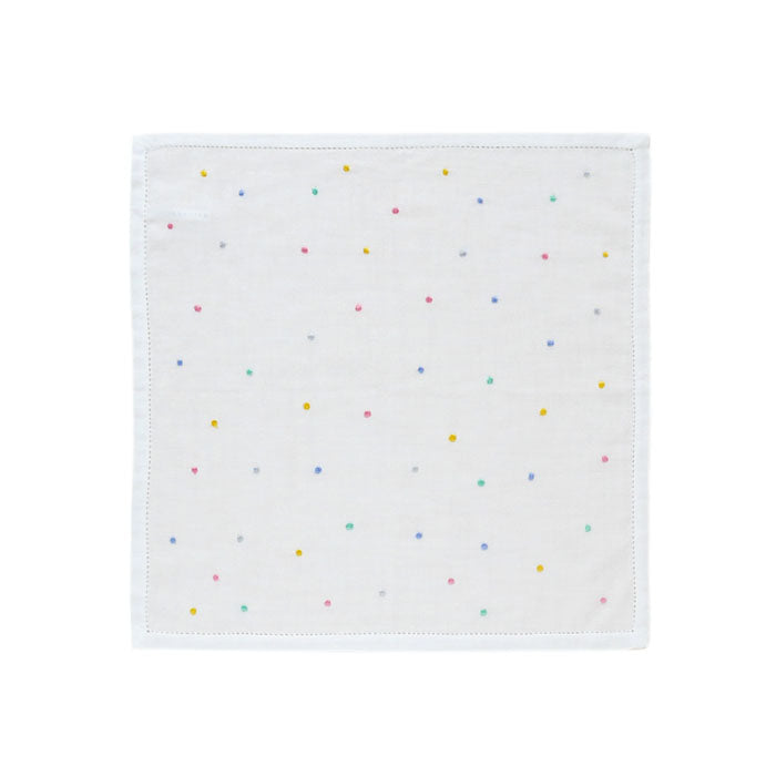 Vietnamese Hand Embroidery Organic Dot mini (White)