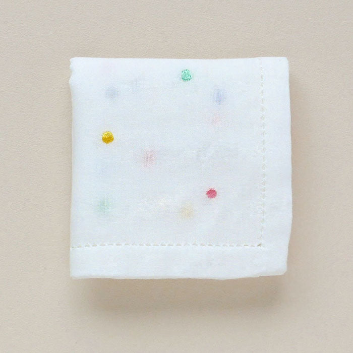 Vietnamese Hand Embroidery Organic Dot mini (White)