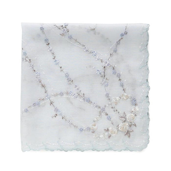 Vietnamese Hand Embroidery Waltz of Roses (Blue)