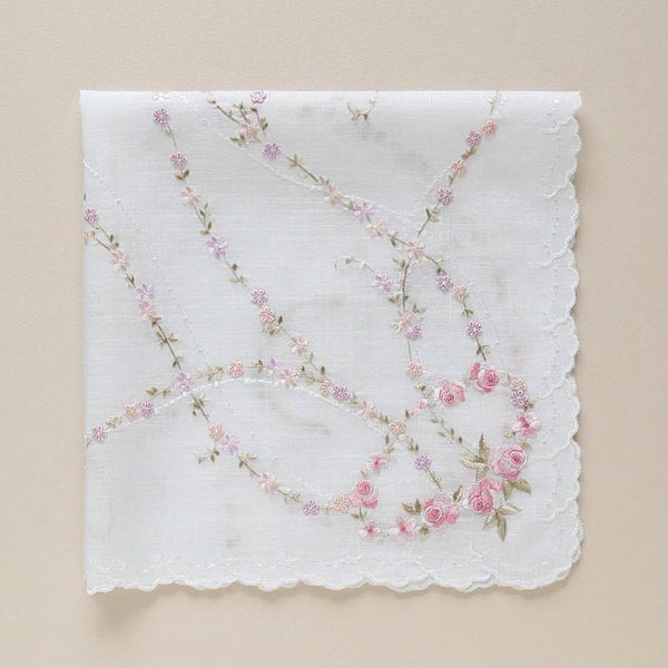 Vietnamese Hand Embroidery Waltz of Roses (White)