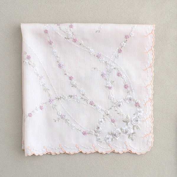 Vietnamese Hand Embroidery Waltz of Roses (Pink)