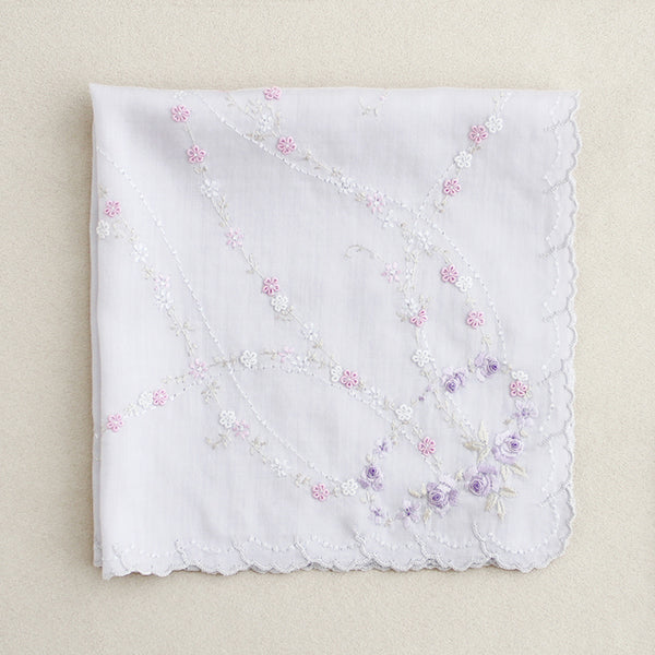 Vietnamese Hand Embroidery Waltz of Roses (Gray)