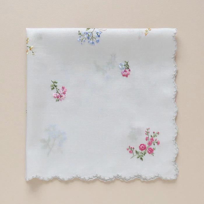 Vietnamese hand embroidery Flower dance (gray)