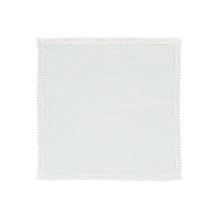 Washi 4-ply gauze handkerchief with lace