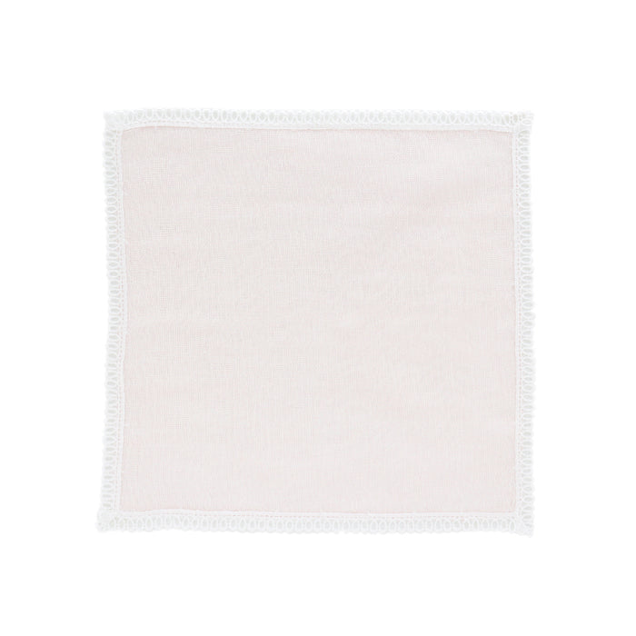 Washi 4-ply gauze handkerchief with lace