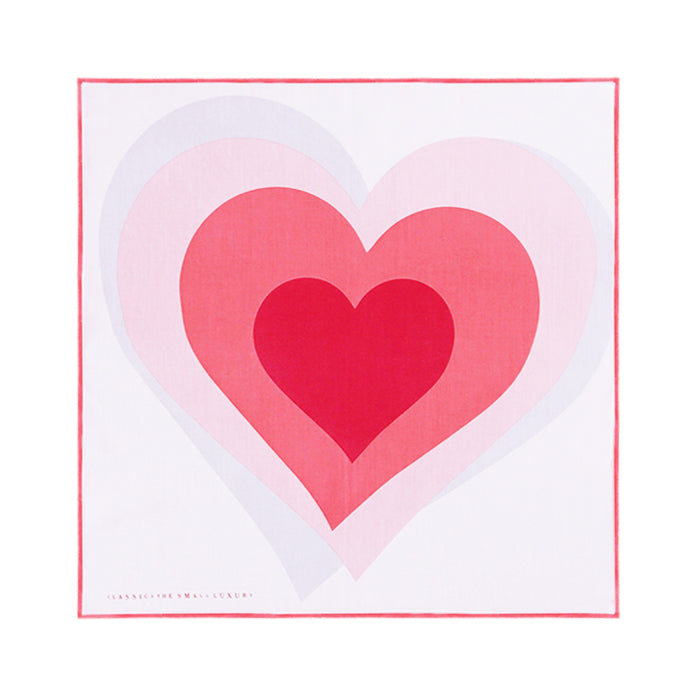 イニシャル刺繍が選べる！ グラデーションハート（ピンク）