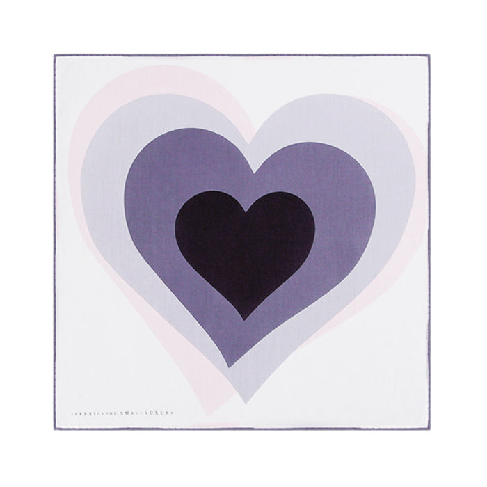 イニシャル刺繍が選べる！ グラデーションハート（グレー）