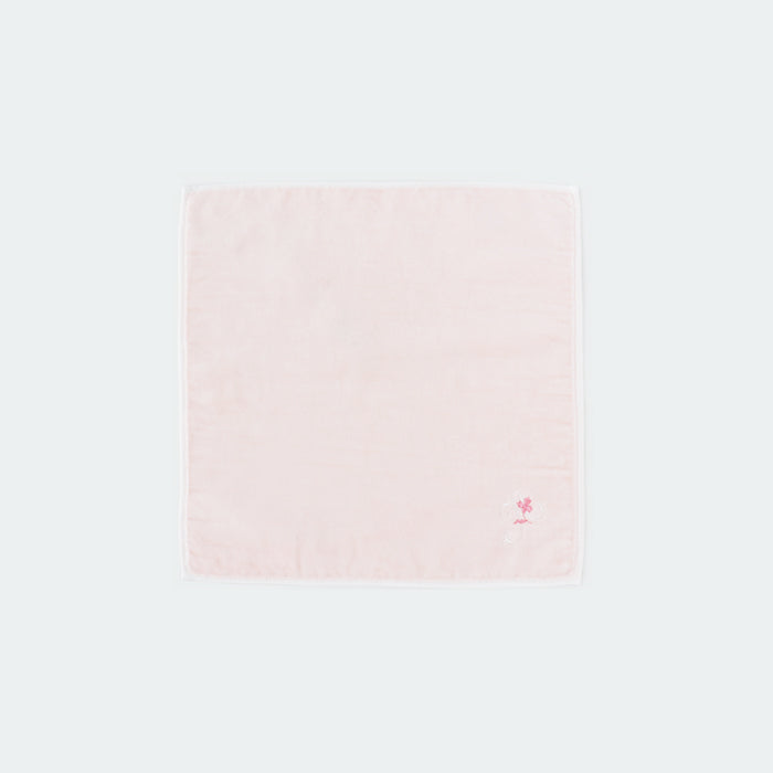 Online only: Initial Towel Handkerchief (Peach) [Sea Island Cotton