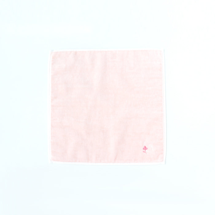 Online only: Initial Towel Handkerchief (Peach) [Sea Island Cotton