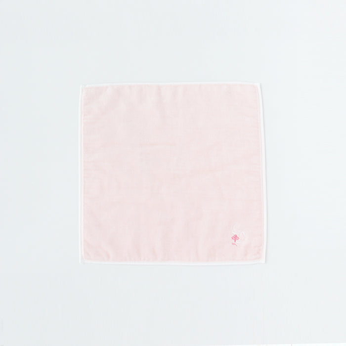 Online only: Initial Towel Handkerchief (Peach) [Sea Island Cotton