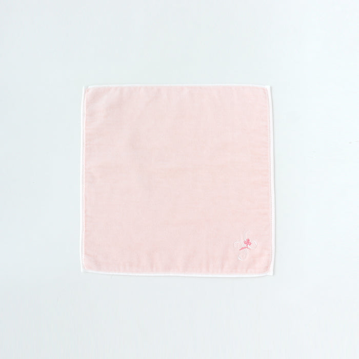 Online only: Initial Towel Handkerchief (Peach) [Sea Island Cotton