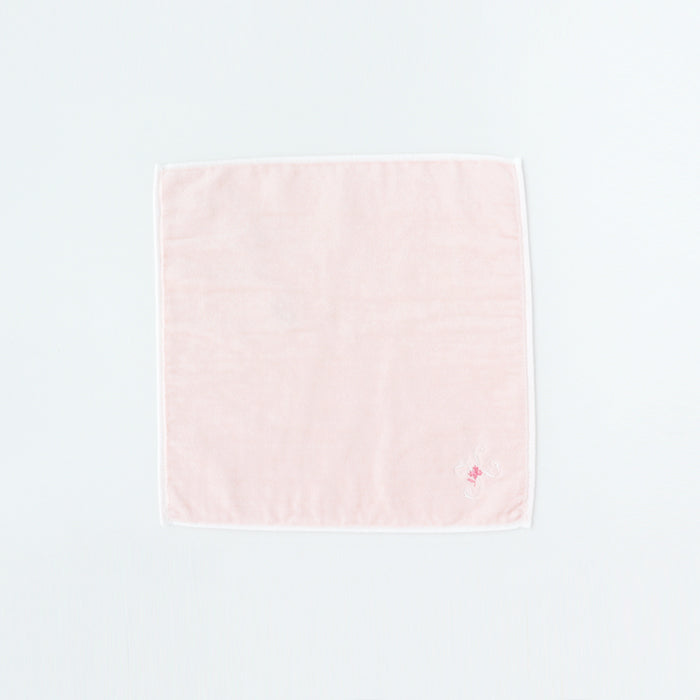 Online only: Initial Towel Handkerchief (Peach) [Sea Island Cotton