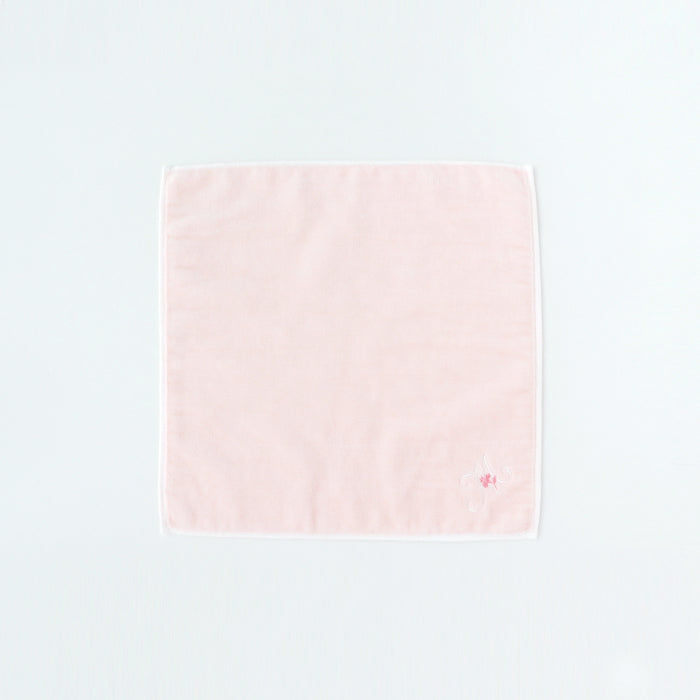 Online only: Initial Towel Handkerchief (Peach) [Sea Island Cotton