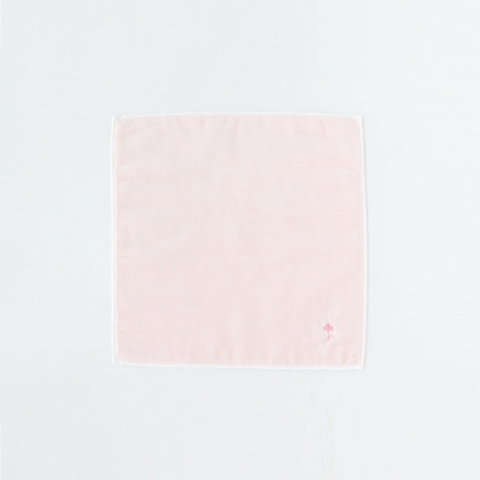 Online only: Initial Towel Handkerchief (Peach) [Sea Island Cotton