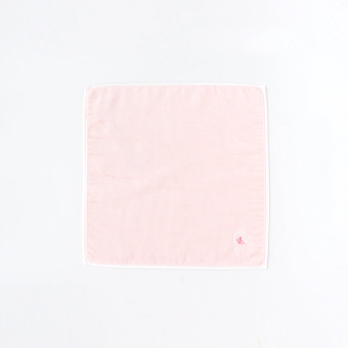 Online only: Initial Towel Handkerchief (Peach) [Sea Island Cotton