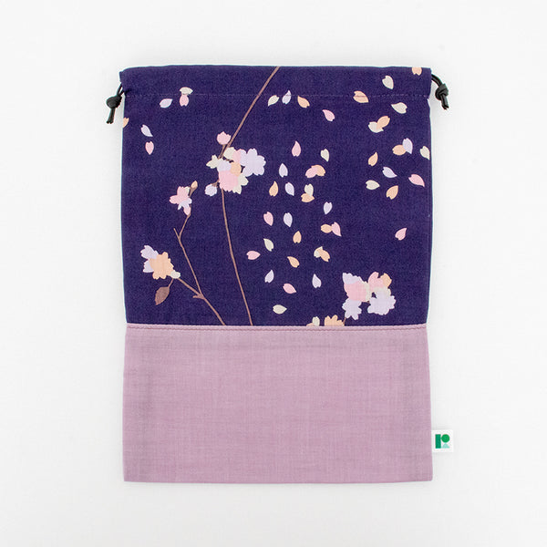RE-EDIT [Drawstring] Captures cherry blossoms (navy)