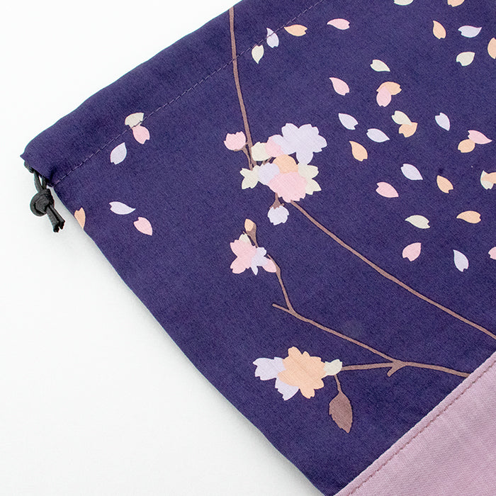 RE-EDIT [Drawstring] Captures cherry blossoms (navy)